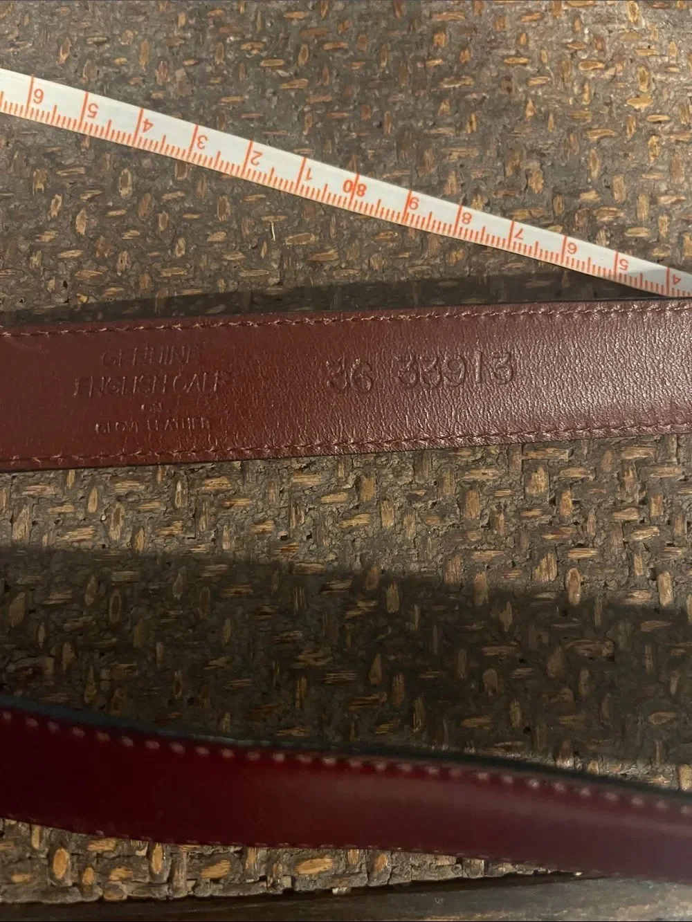 Beautiful Brighton Genuine English Calf on Clove leather belt.
